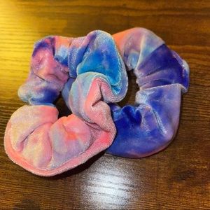 Tie Dye Velvet Scrunchie  (one)